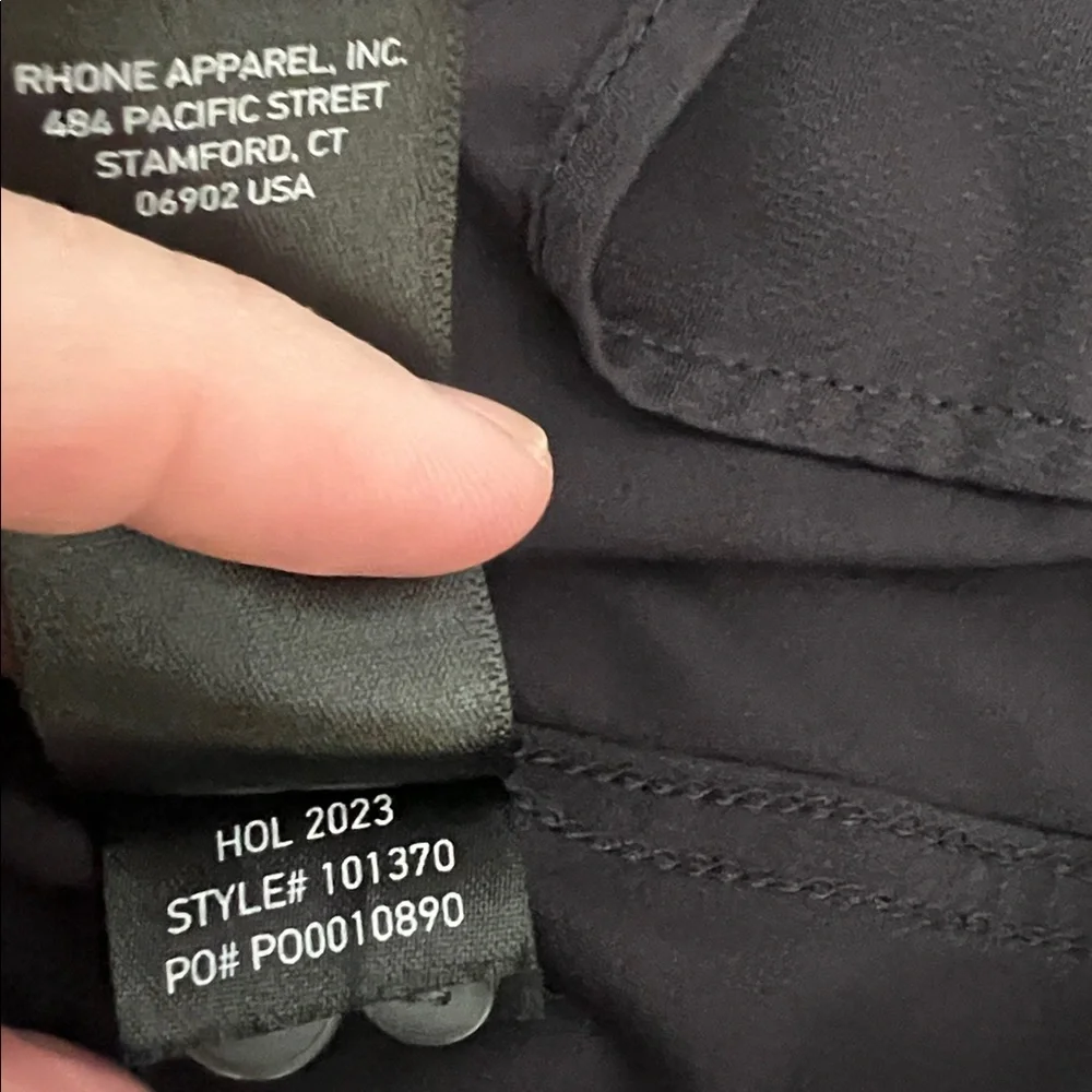 RHONE Men's Black Long Sleeve Performance Dress Shirt - Picture 7 of 7
